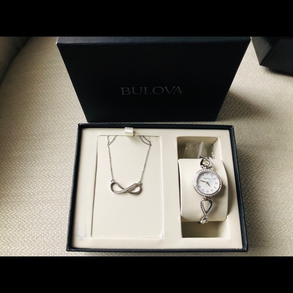 Bulova | Jewelry | New In Box Bulova Watchnecklace Gift Set | Poshmark